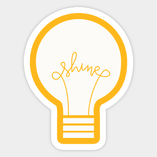 SHINE Lightbulb White Sticker